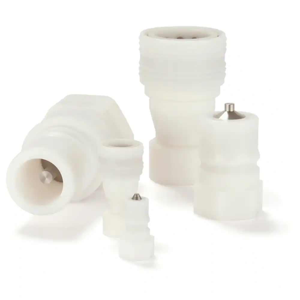 派克70系列快換接頭，使用熱塑材料制造，符合ISO7241-1-B標(biāo)準(zhǔn)結(jié)構(gòu)